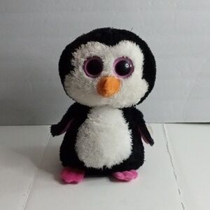 Ty Beanie Boo's Paddles The Penguin 9"  stuffed plush Black White Pre-owned